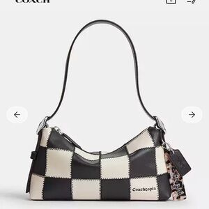 Coachtopia Alter Ego Checkered Small Slouchy Shoulder Bag Upcrafted Leather